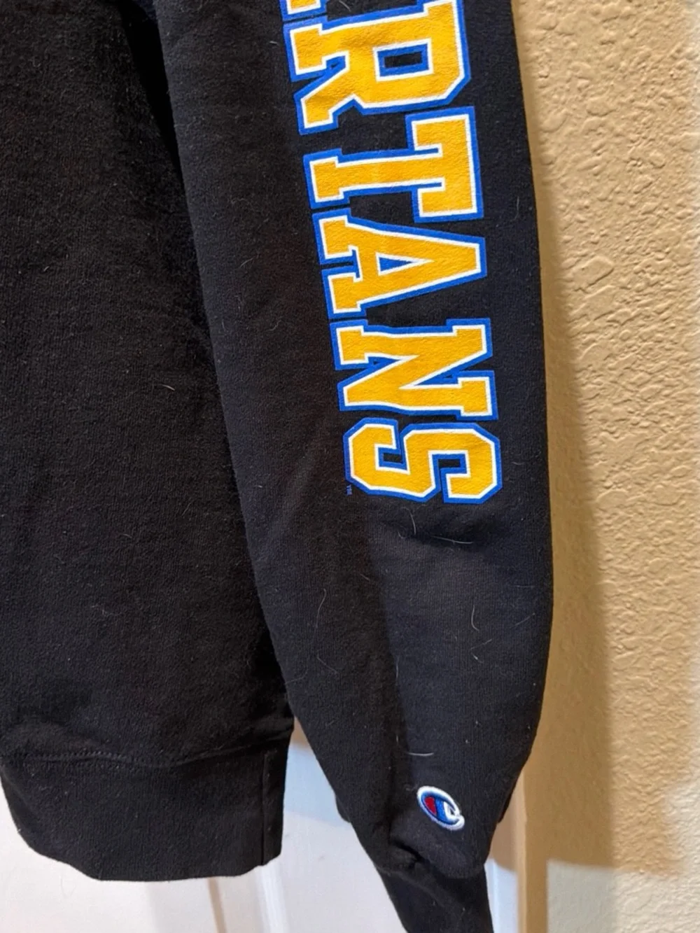 Champion Black SJSU Crewneck Sweatshirt with Gold & Blue Logo